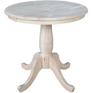 lot 44107 image: International Concepts 30 Round Pedestal Table, Unfinished