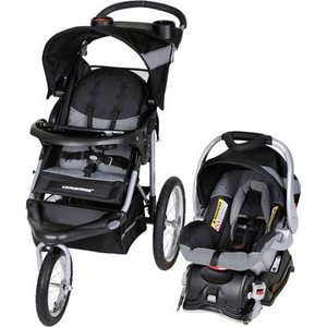 lot 44115 image: Baby Trend Expedition Jogger Travel System, Millennium White