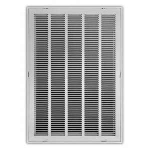 lot 44130 image: Everbilt 20 in. x 30 in. Steel Return Air Filter Grille in White, Powder Coat White