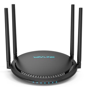 lot 44146 image: Wavlink AC1200 Smart WiFi Router - Dual Band Gigabit Wireless Internet Routers for Home, Works with Alexa, Parental Parental Control&QoS