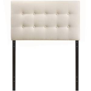 lot 44148 image: Modway Emily Tufted Button Headboard, Twin, Ivory