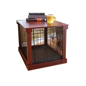 lot 44164 image: Merry Products End Table Dog Crate, Mahogany, Large, 42L x 28W x 30H in.