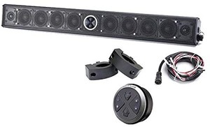 lot 44171 image: PowerBass XL-1000 Marine Certified Amplified Power Sports Bluetooth Soundbar (XL-1000 with Clamps and Remote) RETAILS $539.99