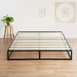 lot 44187 image: Sleeplanner 9-inch Dura Metal Platform Bed Frame