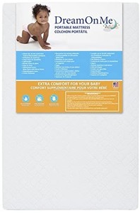 lot 44188 image: Dream On Me, Holly 3�� Fiber Portable Crib Mattress I Waterproof I Greenguard Gold Certified