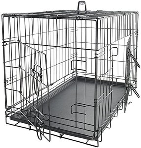lot 44196 image: Dog Crates for XX-Large Dogs - XXL Dog Crate 48 Pet Cage Double-Door Best for Big Pets - Wire Metal Kennel Cages with Divider Panel & Tray - in-Door Foldable & Portable for Animal Out-Door Travel