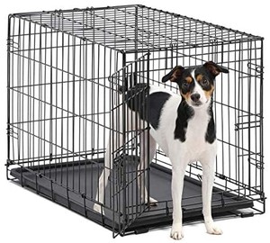lot 44203 image: Dog Cage 45 inches long 2ft wide