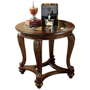 lot 44208 image: Norcastle End Table Dark Brown - Signature Design by Ashley