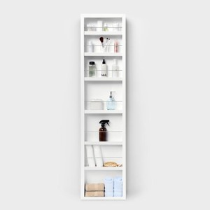 lot 44282 image: Cabidor Deluxe Mirrored Behind The Door Adjustable Medicine Cabinet, Kitchen Cabinet, & Bathroom Storage Cabinet