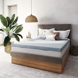 lot 44296 image: Classic Brands 3-Inch Cool Cloud Gel Memory Foam Mattress Topper With Free Cover, Twin XL
