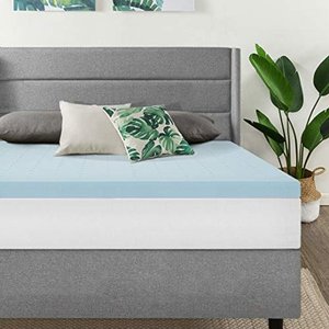 lot 44326 image: Best Price Mattress 2.5 Inch Memeory Foam Mattress Topper with Cooling Gel Infusion CertiPUR-US Certified, TwinXL