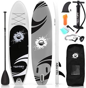 lot 44328 image: SereneLife Inflatable Stand Up Paddle Board (6 Inches Thick) with Premium SUP Accessories & Carry Bag  Wide Stance, Bottom Fin for Paddling, Surf Control, Non-Slip Deck  Youth & Adult Standing Boat