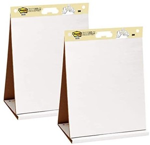 lot 44329 image: Post-it Super Sticky Portable Tabletop Easel Pad, Great for Virtual Teachers and Students, 20x23 Inches, 20 Sheets,Pad, 2 Pads (563 VAD 2PK)