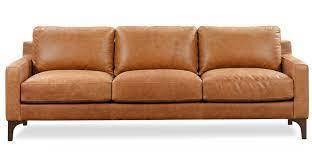 lot 1371 image: Poly & Bark Leather 3 Seater Sofa