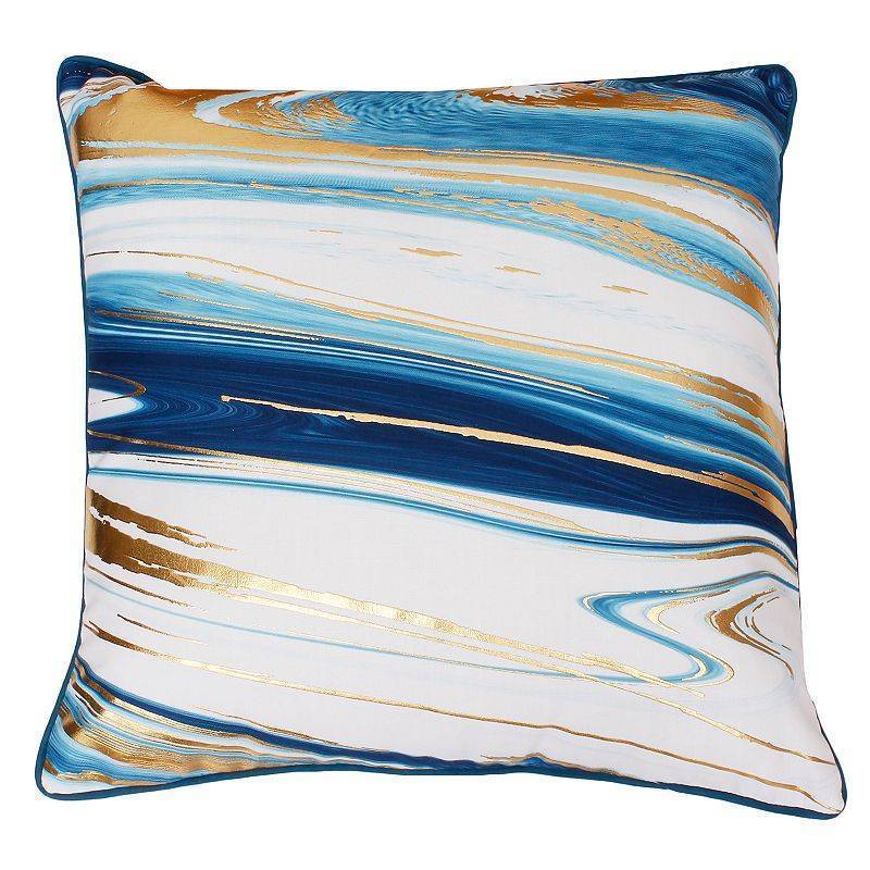 lot 51725 image: Kia Marble Raised Foil Pillow, 20 x 20