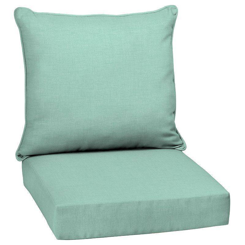 lot 51903 image: Arden Selections Aqua Leala 46.5 x 24 in. Outdoor Deep Seat Cushion Set