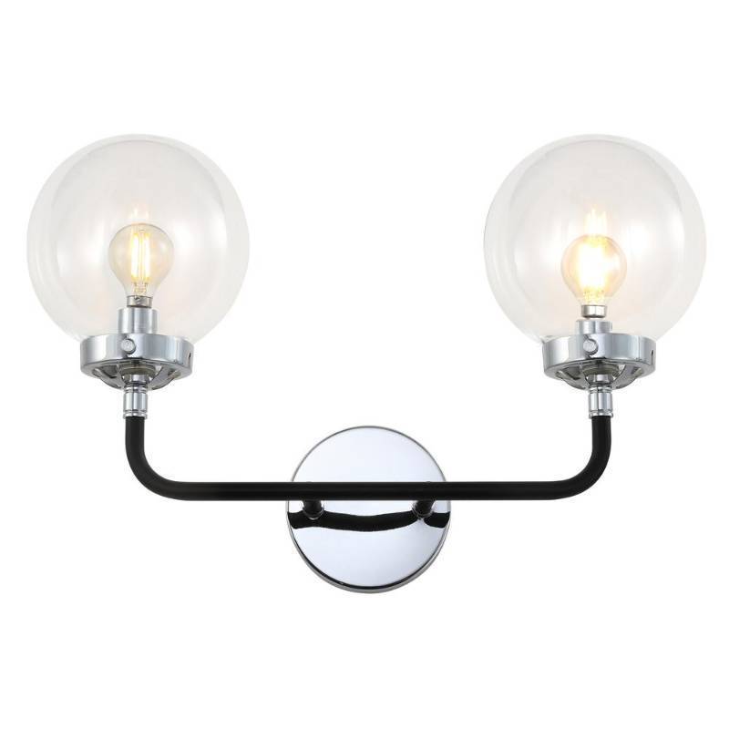 lot 51987 image: Caleb 2-Light 18 Brass Wall Sconce