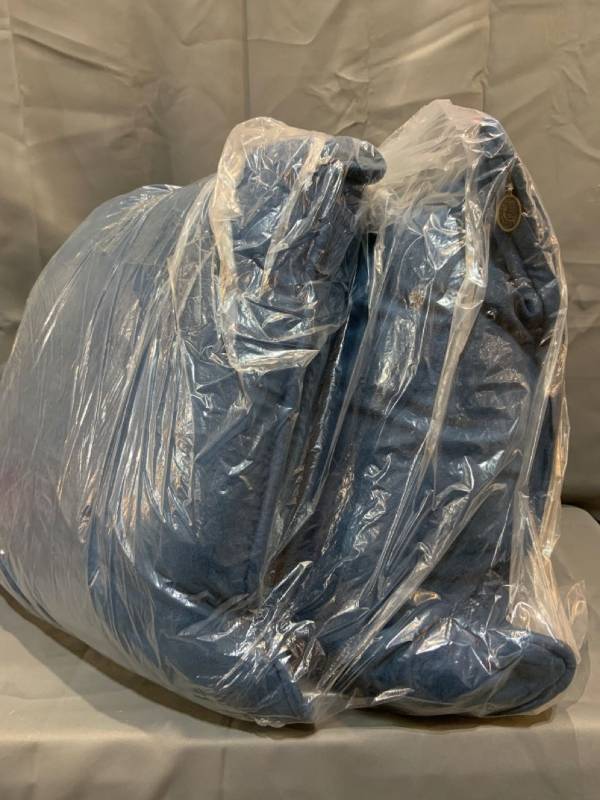lot 58045 image: Copper Grove - Ashley 25�� Corded Microsuede - Blue - Set of Two