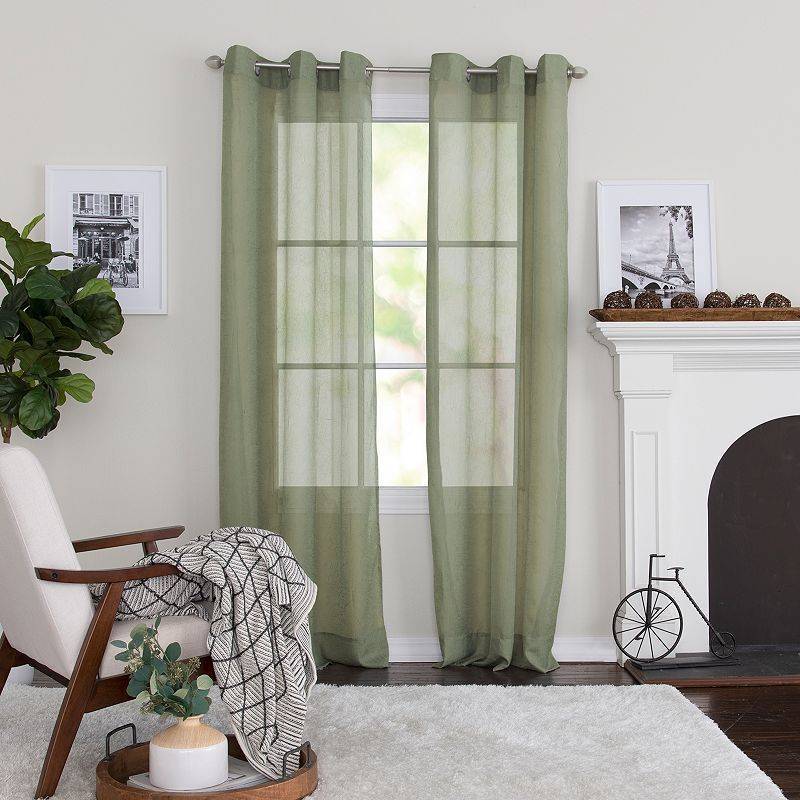 lot 12822 image: PAIR OF Miller Curtains Sheer Preston Grommet 48 x 84 Panel