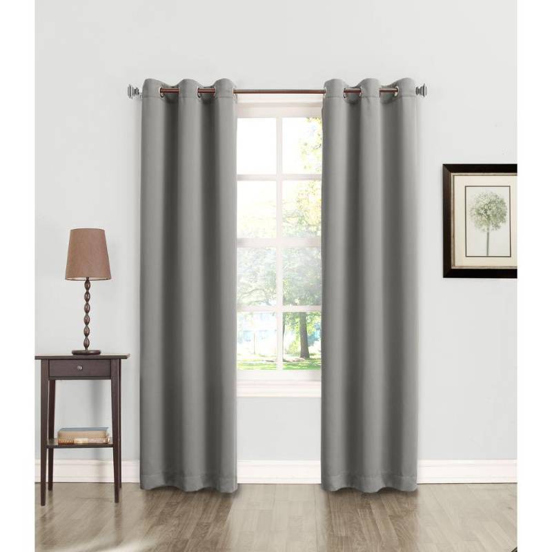 lot 22938 image: Pair of Sun Zero Tabbey 40 x 63 Curtain Panels