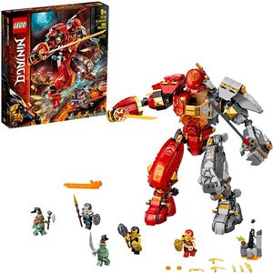 lot 3675 image: LEGO NINJAGO Fire Stone Mech 71720 Building Kit Featuring LEGO Ninja Mech, New 2020 (968 Pieces)