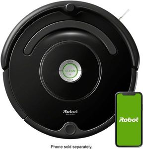 lot 3687 image: iRobot - Roomba 675 Wi-Fi Connected Robot Vacuum - Black (Tested Fully Functioning)