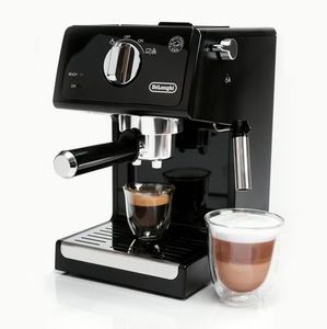 lot 3689 image: Delonghi ECP3120 15-Bar Pump Cappuccino Espresso Machine - Black