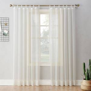 lot 9534 image: Pair of No. 918 Sheer Voile 59 x 84 Tab Top Curtain Panel