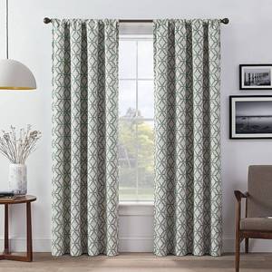 lot 9541 image: Set of 2 (108x52) Lollie Blackout Window Curtain Panels Green - Eclipse