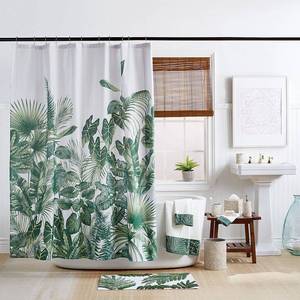 lot 9544 image: Destinations Indoor Garden 72 x 72 Shower Curtain Bedding