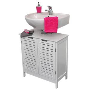 lot 9553 image: Freestanding Non Pedestal Under Sink Vanity Cabinet Bath Storage Wood Miami