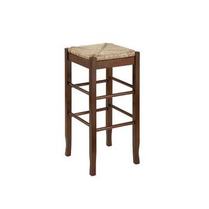 lot 9582 image: 29 Rush Seat Hardwood Barstool Cappuccino - Boraam