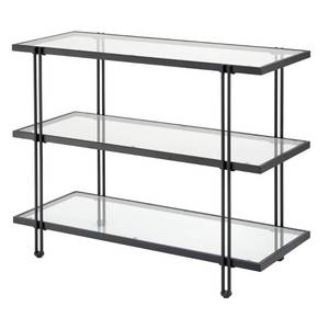 lot 9715 image: Folio Metal and Glass Sofa Table Black - Lifestorey