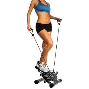 lot 9759 image: BalanceFrom Adjustable Stepper Stepping Machine with Resistance Bands