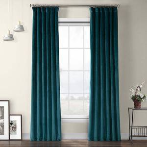 lot 9773 image: Exclusive Fabrics & Furnishings Heritage Plush Velvet 50 x 96 Curtain Panels