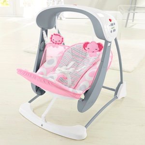 lot 9791 image: Fisher-Price Deluxe Take-Along Swing & Seat