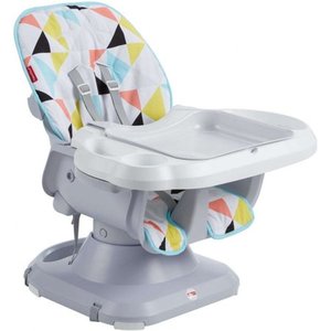 lot 9834 image: Fisher-Price SpaceSaver Adjustable High Chair, Windmill