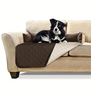 lot 9844 image: FurHaven Pet Furniture Cover Sofa Buddy Reversible Furniture Cover Protector Pet Bed for Dogs & Cats, EspressoClay, Medium