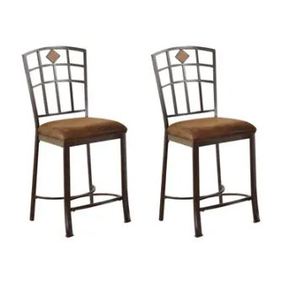 lot 9732 image: TAVIO SADDLE BROWN COUNTER HEIGHT CHAIR