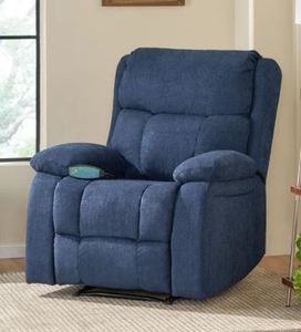 lot 9743 image: LINDALE INDOOR PILLOW TUFTED MASSAGE RECLINER