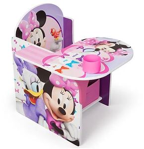 lot 9794 image: Disney Minnie Mouse Chair Desk with Storage Bin by Delta Children