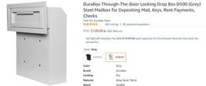 lot 9835 image: DURABOX GREY DROP BOX ITEM NO.(D500-GY