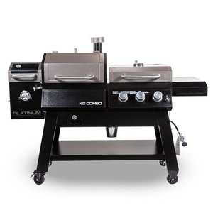 lot 60683 image: Pit Boss KC Combo Platinum Series Wood Pellet Grill and Smoker w Gas Grill and Griddle