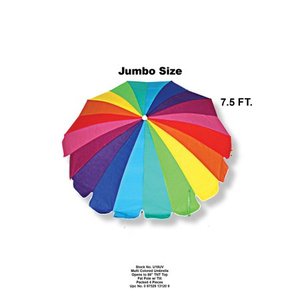 lot 60702 image: 7.5 Rainbow Colored Beach Umbrella