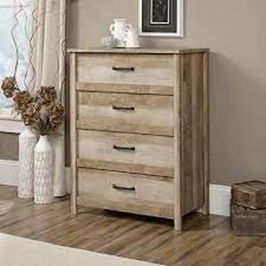 lot 60676 image: Sauder co 4 drawer chest grey wash