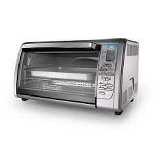 lot 60707 image: BlackDecker - 6-Slice Countertop Convection Toaster Oven - Stainless Steel