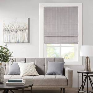 lot 7727 image: Madison Park Galen Basketweave Room Darkening Cordless Roman Shade 31 x 64