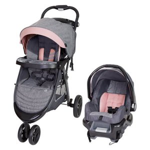 lot 7731 image: Baby Trend Skyline 35 Travel System - Starlight Pink