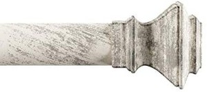 lot 2966 image: Lavish Home White 1-Inch Curtain Rod, 48-84