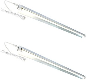 lot 2975 image: 2-Pack T5 HO Grow Light - 1 Bulb Light System - Fluorescent Hydroponic Indoor Fixture Bloom Veg Daisy Chain with Bulbs (4 Foot & wReflector (DL8041R 2pack), Warm White  Flowering)